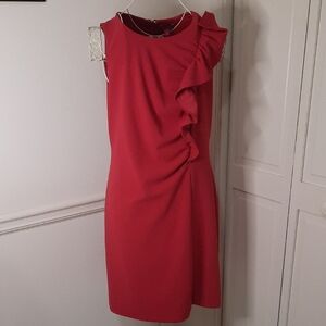 Vince Camuto Red Ruffle Mini Dress